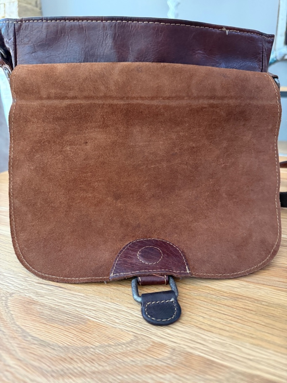 Jack Georges Voyager Horseshoe Crossbody Bag, Hand Stained Leather - Picture 5 of 13